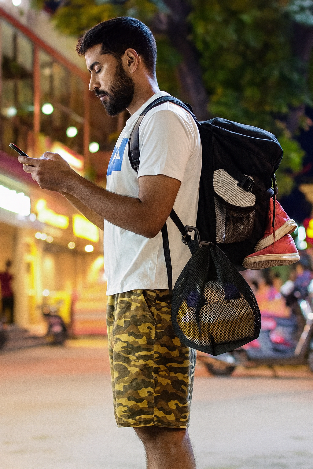 Portable Mesh Drawstring Sports Bag